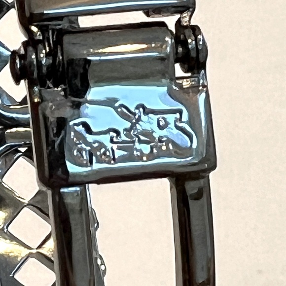 Coach Hinge Baguette Crystal Bangle Bracelet - Picture 5 of 5